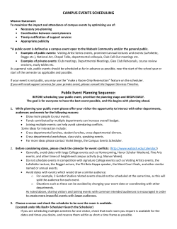 CAMPUS EVENTS SCHEDULING Public Event Planning Sequence: