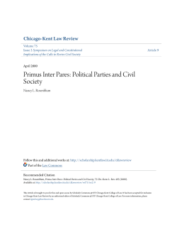 Primus Inter Pares: Political Parties and Civil Society