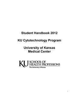 Student Handbook 2012 KU Cytotechnology Program University of