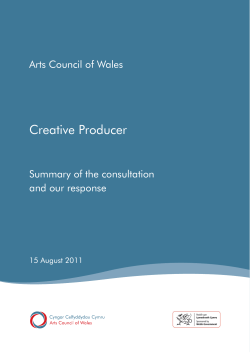 Creative Producer - Arts Council of Wales