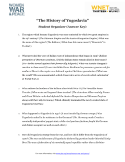 The History of Yugoslavia