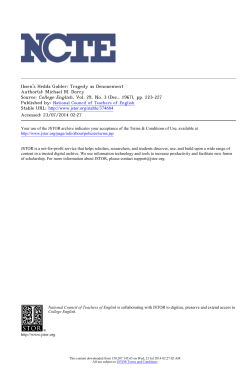 Ibsen`s Hedda Gabler: Tragedy as Denouement