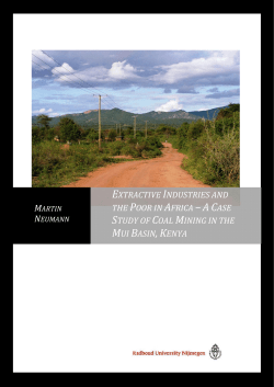 EXTRACTIVE INDUSTRIES AND THE POOR IN AFRICA –ACASE
