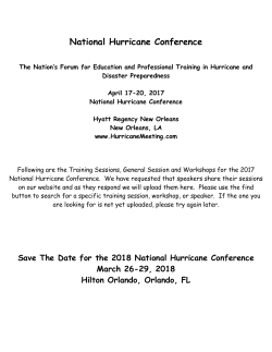 Put a box in program that Dr - National Hurricane Conference