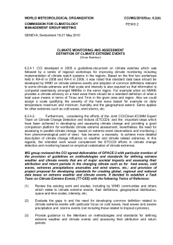 Definition of Climate Extreme Events