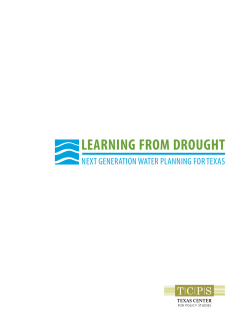 Learning from Drought - Texas Center for Policy Studies
