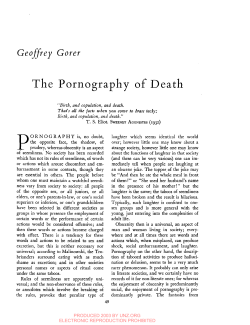 The Pornography of Death
