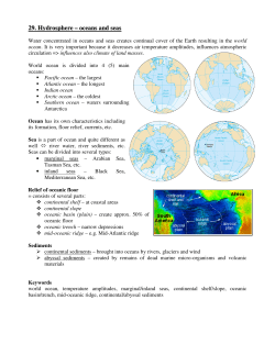 29. Hydrosphere &ndash; oceans and seas
