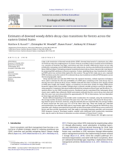 Estimates of downed woody debris decay class transitions for forests