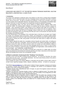 Dora Renna LANGUAGE AND IDENTITY OF THE