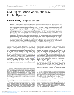 Civil Rights, World War II, and US Public Opinion