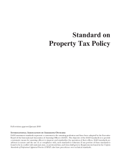 Standard on Property Tax Policy
