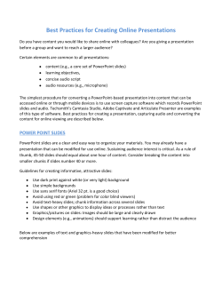 Best Practices for Creating Online Presentations
