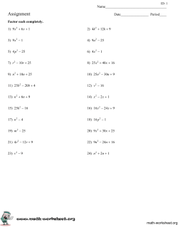 Assignment - FREE Math Worksheets - math