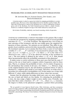 PROBABILITIES AS SIMILARITY-WEIGHTED FREQUENCIES to