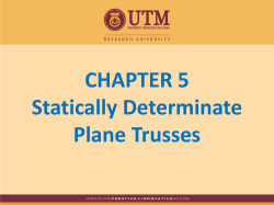 CHAPTER 5 Statically Determinate Plane Trusses