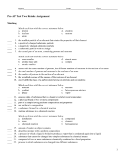 Pre-AP Test Two Retake Assignment