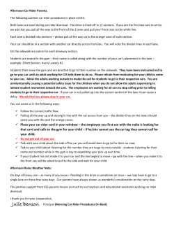 Place your car rider card in your window &ndash; the