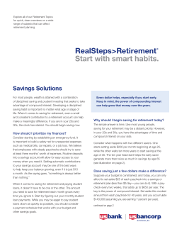 RealSteps>Retirement&reg; Start with smart habits.