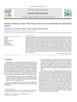 Farming without a recipe: Wisconsin graziers and