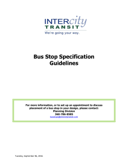 Bus Stop Development Guidelines