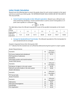 Letter Grade Calculation