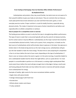 From Fueling to Recharging: How Can Nutrition Affect Athletic