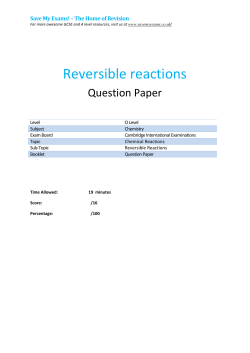 Reversible reactions