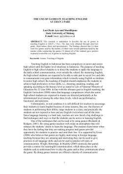 the use of games in teaching english at