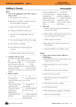 Activity Worksheets and Answer Sheets