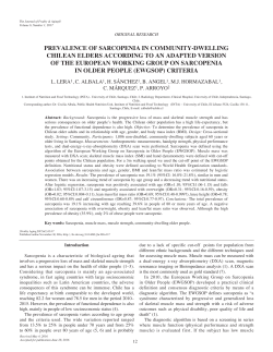 prevalence of sarcopenia in community