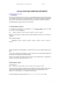 4. calculator and computer arithmetic