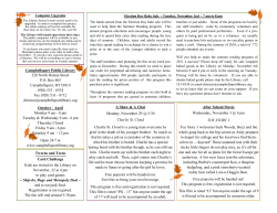 November 2010 - Campbellsport - Campbellsport Public Library