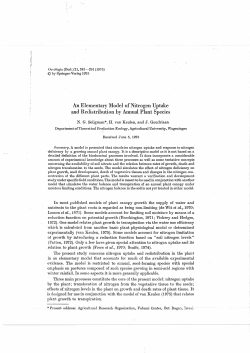 An elementary model of nitrogen uptake and redistribution