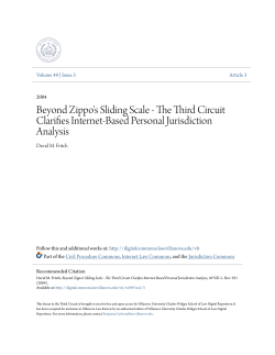 Beyond Zippo`s Sliding Scale - The Third Circuit