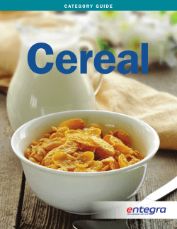 CATEGORY GUIDE Cereal - Entegra Procurement Services