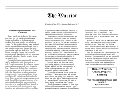 The Warrior - Weeping Water Public Schools