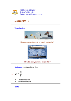 DENSITY &rho; - School of Physics