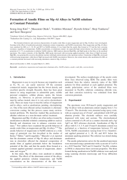 Formation of Anodic Films on Mg--Al Alloys in NaOH solutions at