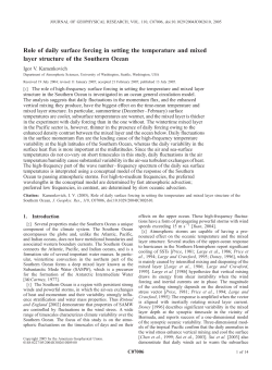 Role of daily surface forcing in setting the temperature and mixed