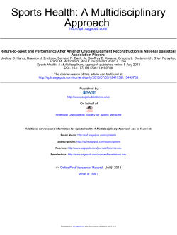 Outcomes after ACL Reconstruction in NBA Players