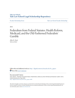 Federalism from Federal Statutes: Health Reform, Medicaid, and the