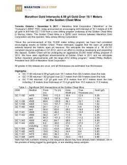 Marathon Gold Intersects 4.59 g/t Gold Over 18.1 Meters at the