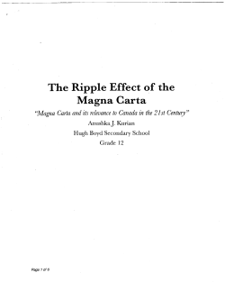 The Ripple Effect of the Magna Carta