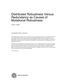 Distributed robustness versus redundancy as
