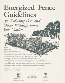 Energized Fence Guidelines