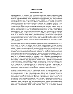 Professor Charles Raab - Victoria University of Wellington