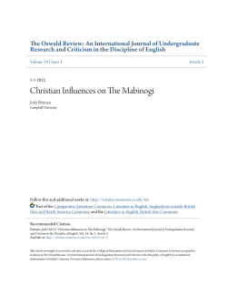 Christian Influences on The Mabinogi