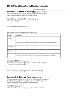 Ch 3.The Biosphere.Biology.Landis