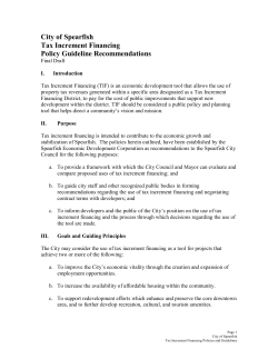 Tax Increment Financing